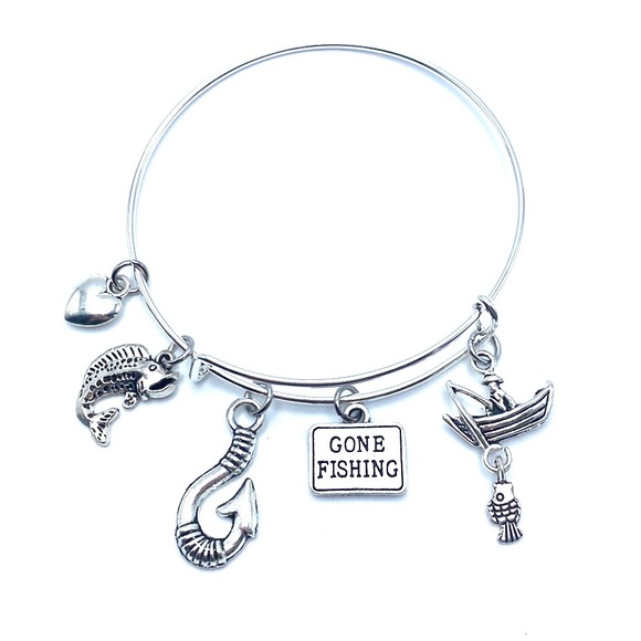 Gone Fishing Bracelet May Be Personalized - Picture 2 of 7